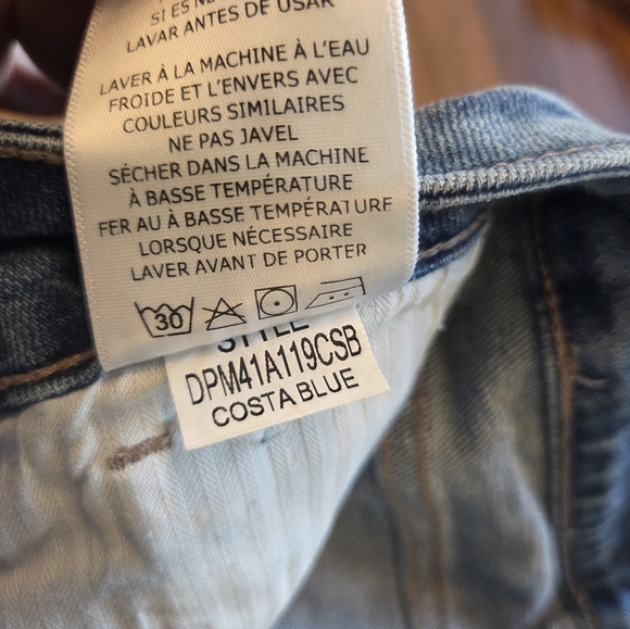 NWT Dear John Paris Bootcut Distressed Denim Jeans, Costa Blue, Size 27 - Picture 11 of 12